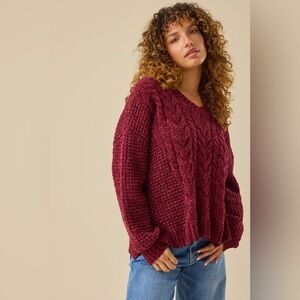 ALTAR’D STATR - NWT Ella Mixed Cable Sweater